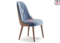 Upholstered Velvet Wood Dining Chair Commercial Furniture With Patterned Backrest