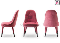 Upholstered Velvet Wood Dining Chair Commercial Furniture With Patterned Backrest