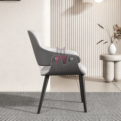 購入 レザー張り、スラットバックレスト付き無垢材レストランチェア、快適なダイニングに online manufacture