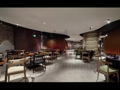 過剰サイズのArmrestの木製のレストランは革クッション/木製フレームと議長を務める