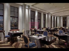 型の丸背の木製のレストランの腕はボタンの装飾が付いている贅沢な古典的な椅子の議長を務める