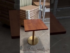 純木の表面との耐久のレストランのダイニング テーブル屋内3/4/5cmの厚さ