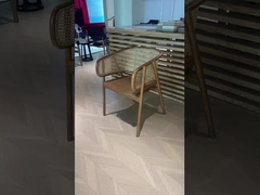 ウォールナッツ 漆黒 0.3cbm レストラン ロープ 扶手付き食卓