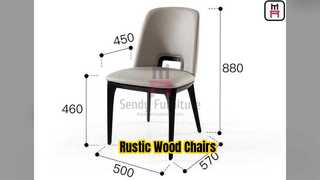 雰囲気を演出する素朴な木製レストランチェア